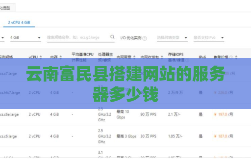 云南富民县搭建网站的服务器多少钱