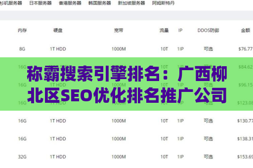 称霸搜索引擎排名：广西柳北区SEO优化排名推广公司_网页设计制作