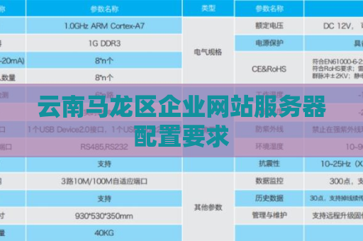 云南马龙区企业网站服务器配置要求